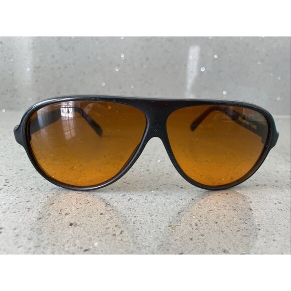BluBlocker Aviator Sunglasses Amber Lens Black Frame Malenium Orange (Scratches) - Picture 1 of 12